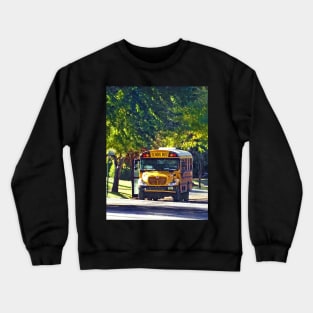 School Bus With Open Door Crewneck Sweatshirt